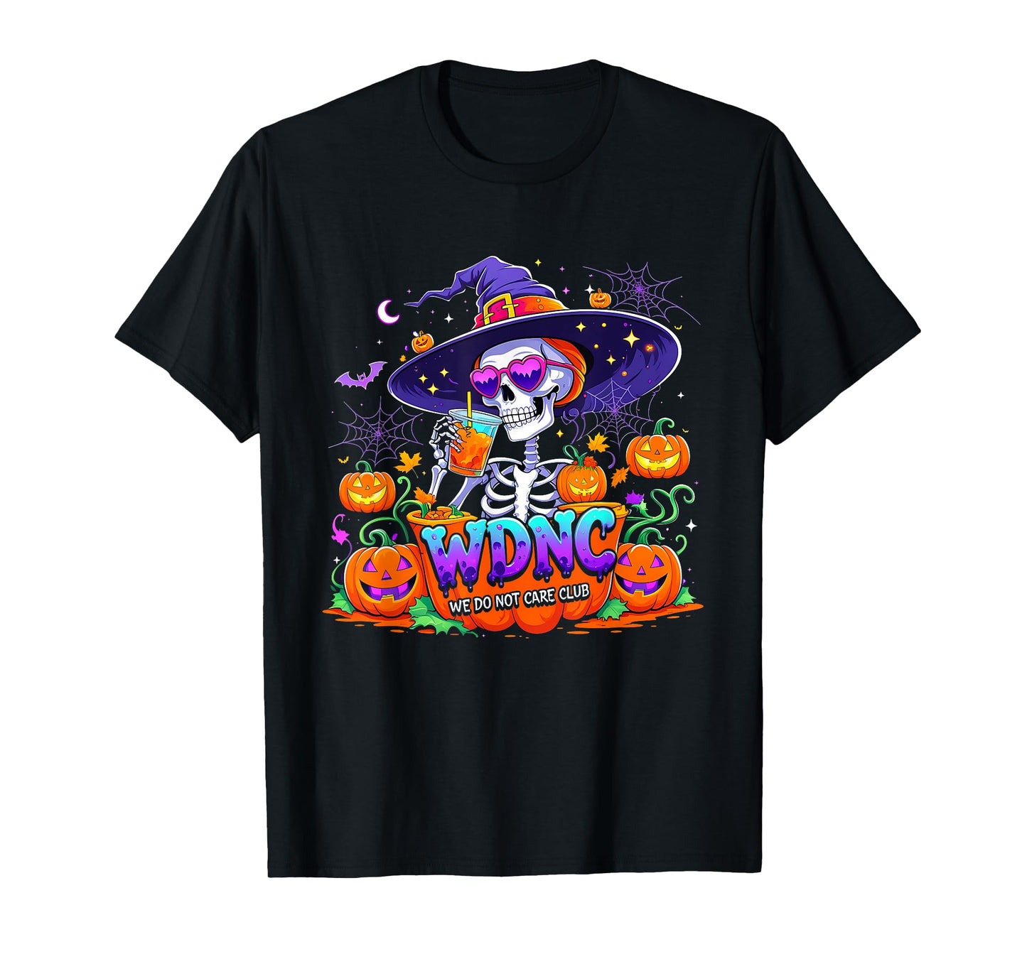 Proud Member WDNC We Do Not Care Club Skeleton Halloween T-Shirt