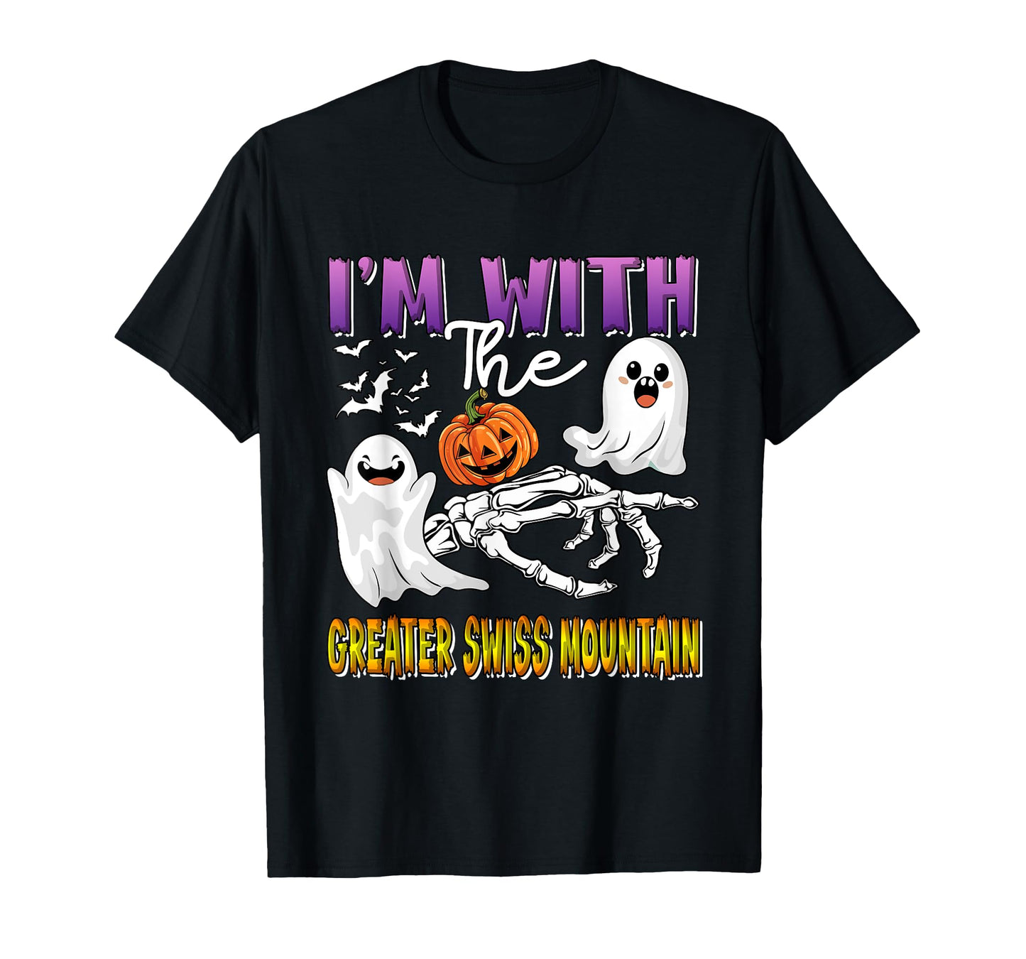I'm with Greater Swiss Mountain Halloween Boo Funny Single T-Shirt