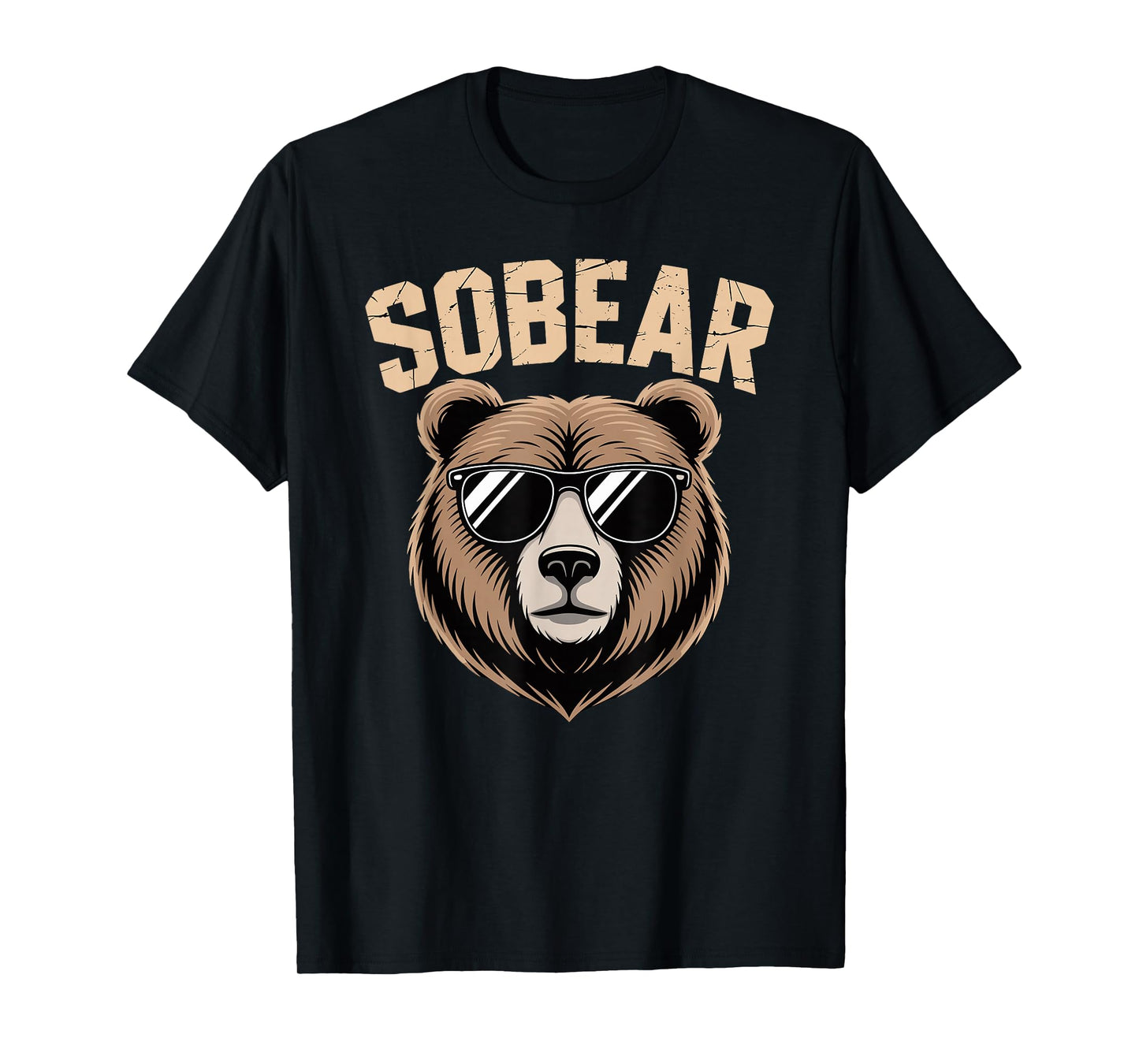 Sober Pun AA NA Recovery Sobriety Anniversary Sobear T-Shirt