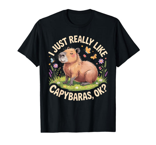 Funny Capybara Art for Men Women Kids Capy Rodent Capybara T-Shirt