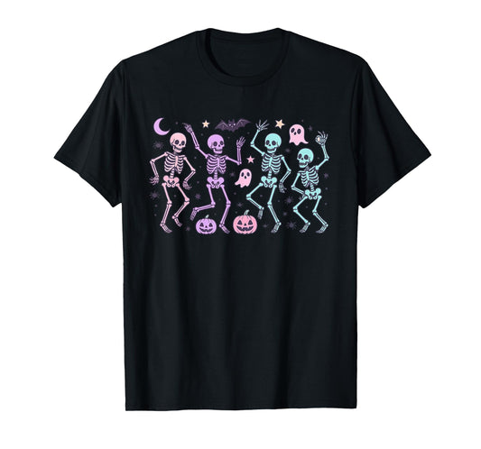 Dancing Skeletons Halloween Dance of Death Macabre Skeleton T-Shirt