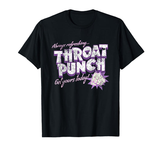 Distressed Refreshing Throat Punch T-Shirt Purple T-Shirt