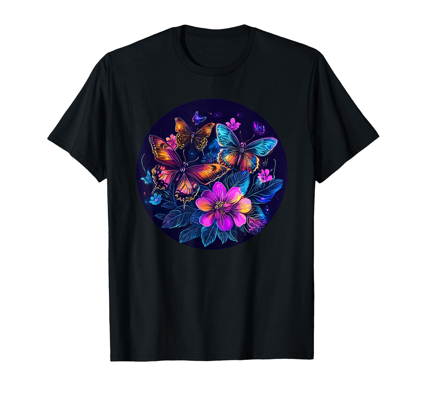 Colorful Butterflies And Blossoms Harmony T-Shirt