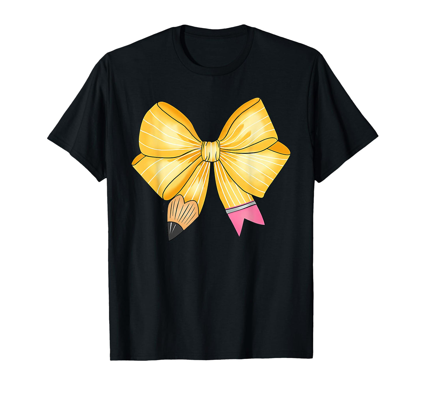 Coquette Bow Pencil Back To School First Day Teacher Student T-Shirt