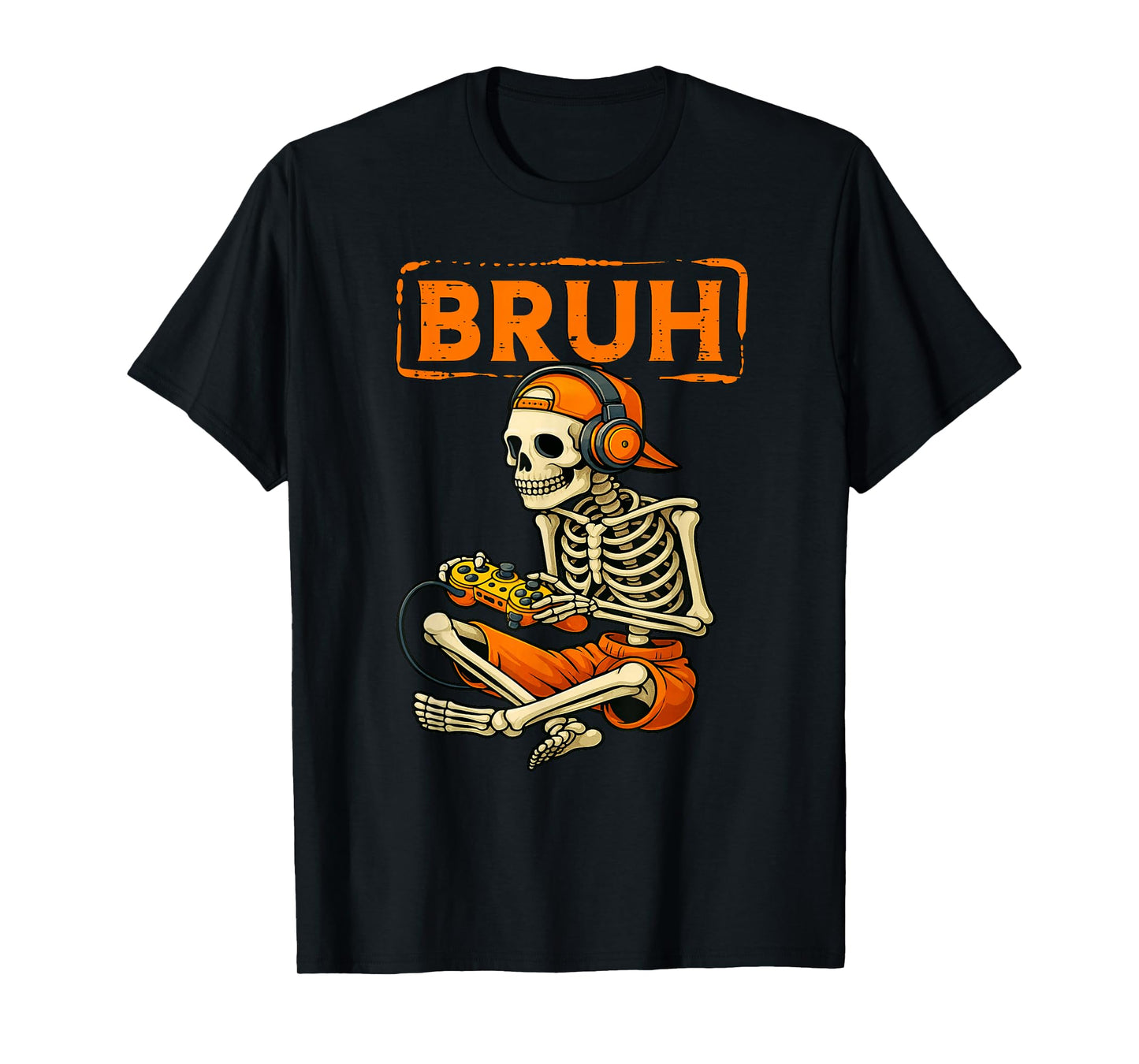 Gamer Bruh Skeleton Video Gaming Boys Men Kids T-Shirt