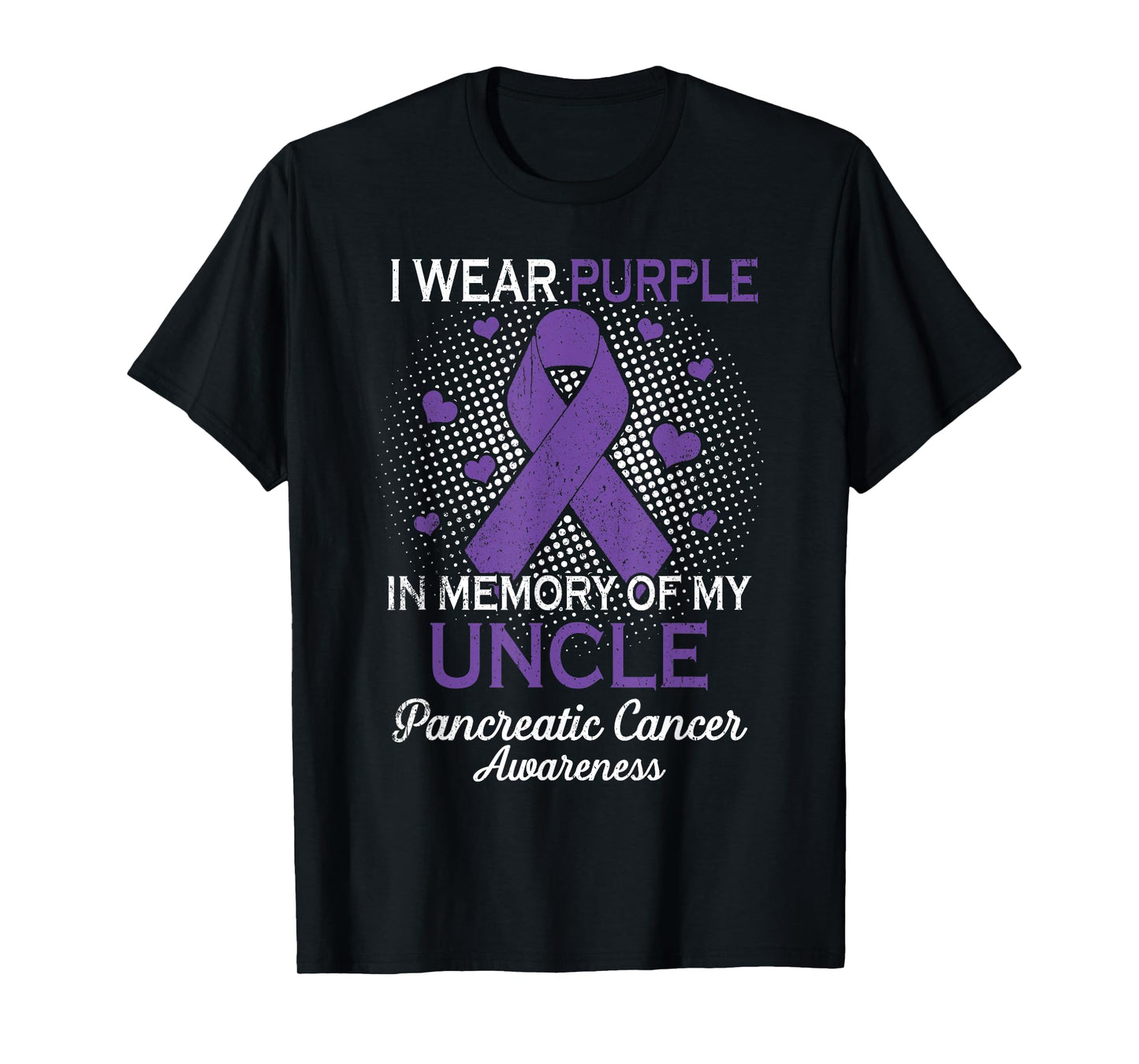 I Wear Purple Purple In Memory Of Uncle Pancreatic Cancer T-Shirt