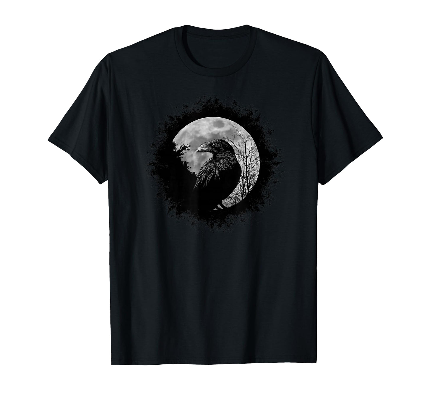 Black Crow Mystical Raven at Full Moon T-Shirt