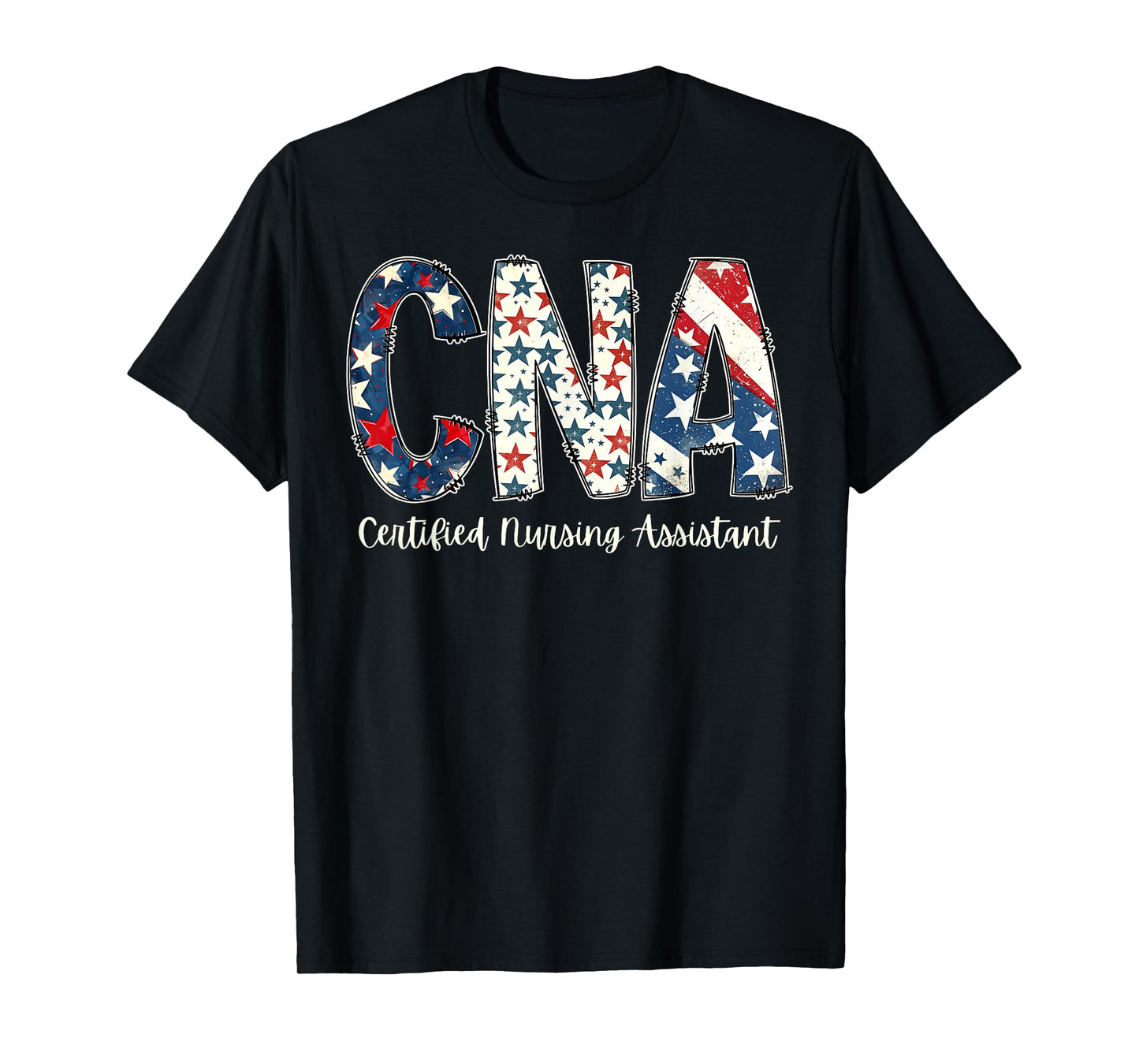 Retro CNA Certified Nursing Assistant US Flag 4th of July T-Shirt