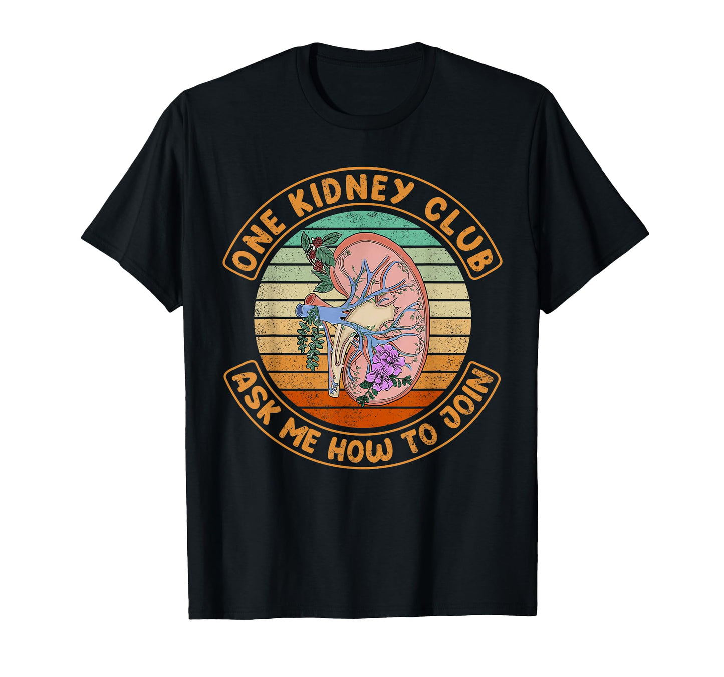 Vintage Funny Kidney Transplant One Kidney Club T-Shirt