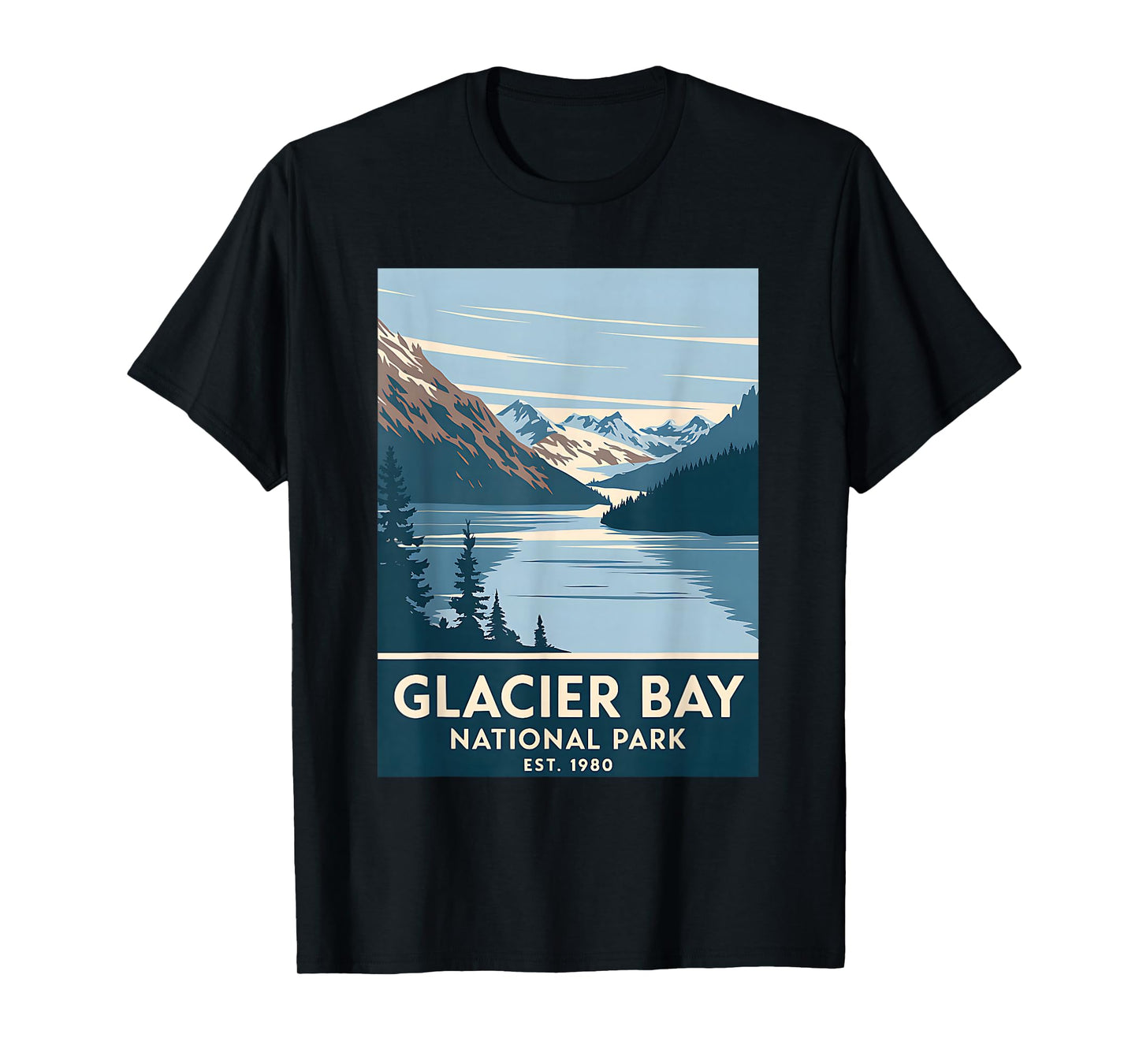 Glacier Bay National Park Vintage Camping Hiking Men Women T-Shirt