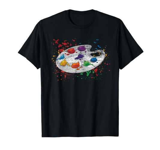 Art Painting Paint Palette Illustration Drawing Artist T-Shirt