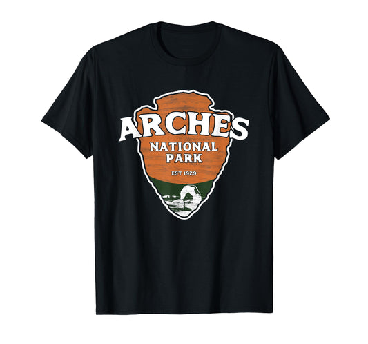 Arches National Park Classic Style Arrowhead Sign T-Shirt