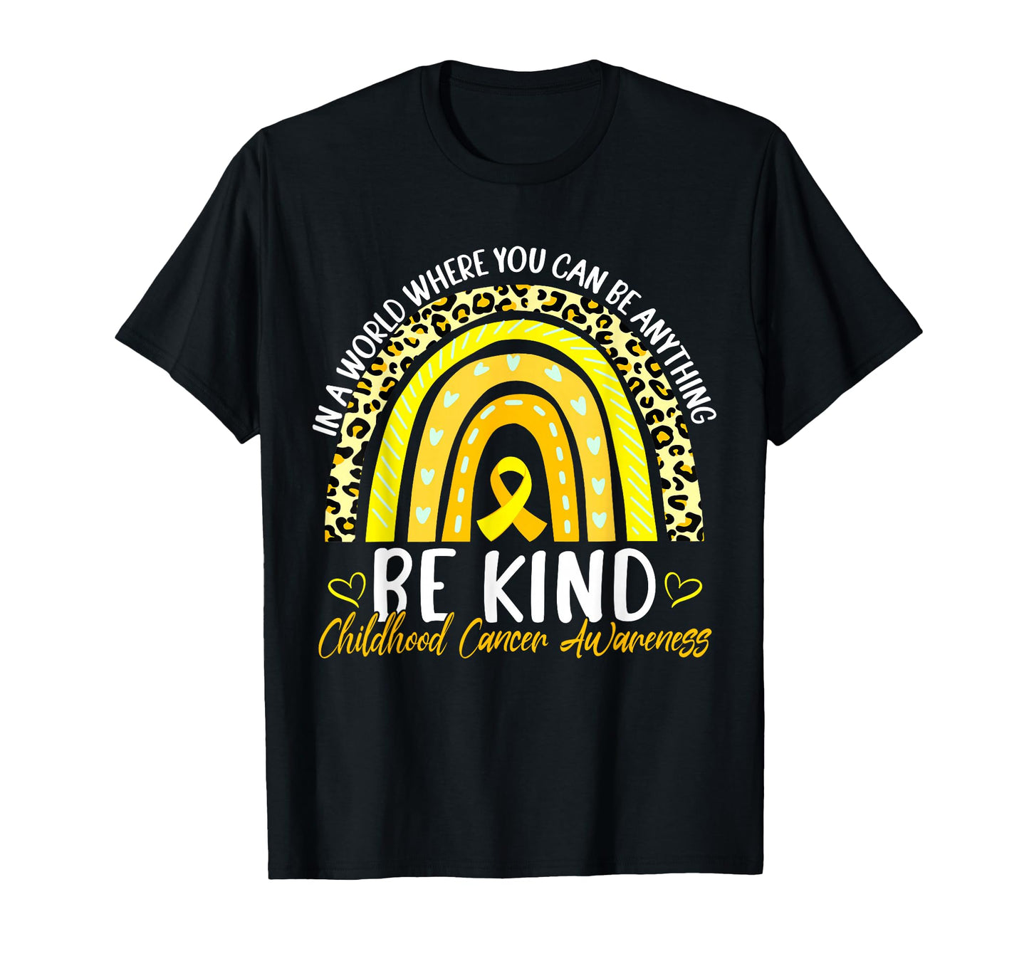 Childhood Cancer Awareness Shirt Gold Ribbon Women Girl T-Shirt
