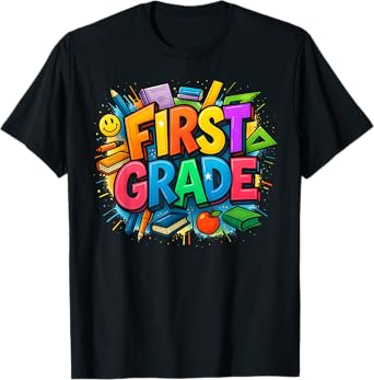 Back To School First Grade Team Happy First Day Of School T-Shirt