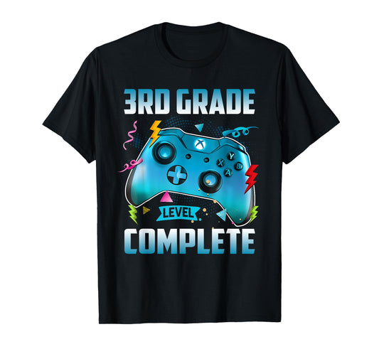 3rd Grade Level Complete Last Day Of School Controller Boys T-Shirt