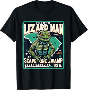 Home State Lizard Man Scape Ore Swamp South Carolina Cryptid T-Shirt
