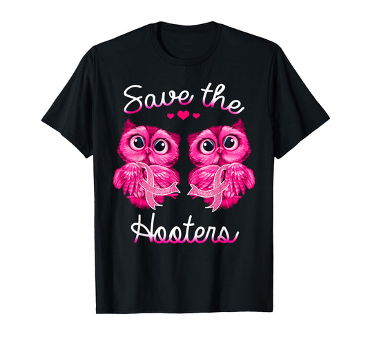Owl Breast Cancer Awareness Save The Hooters T-Shirt