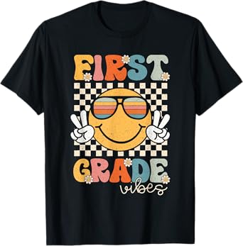 First Grade Vibes Smile First Day of School 1st Grade Team T-Shirt