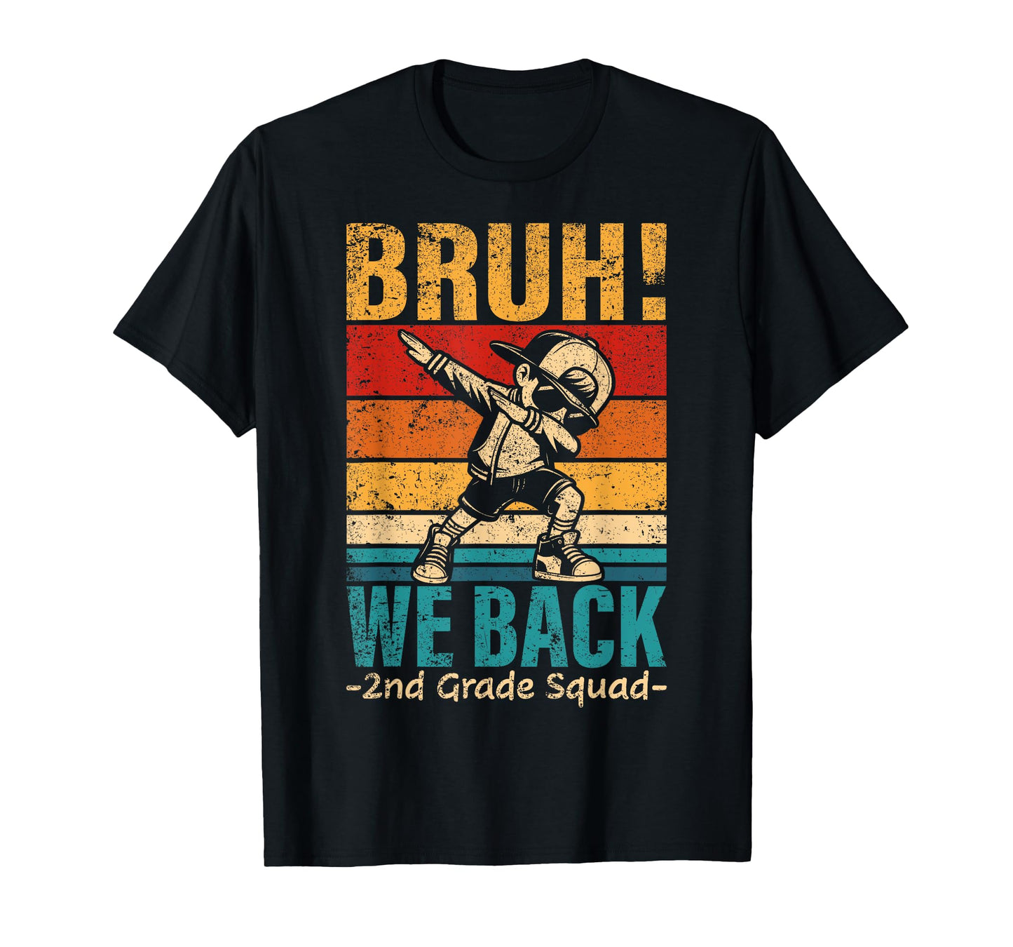 Second Grade Dabbing Boy Bruh We Back 2nd Grade Squad T-Shirt