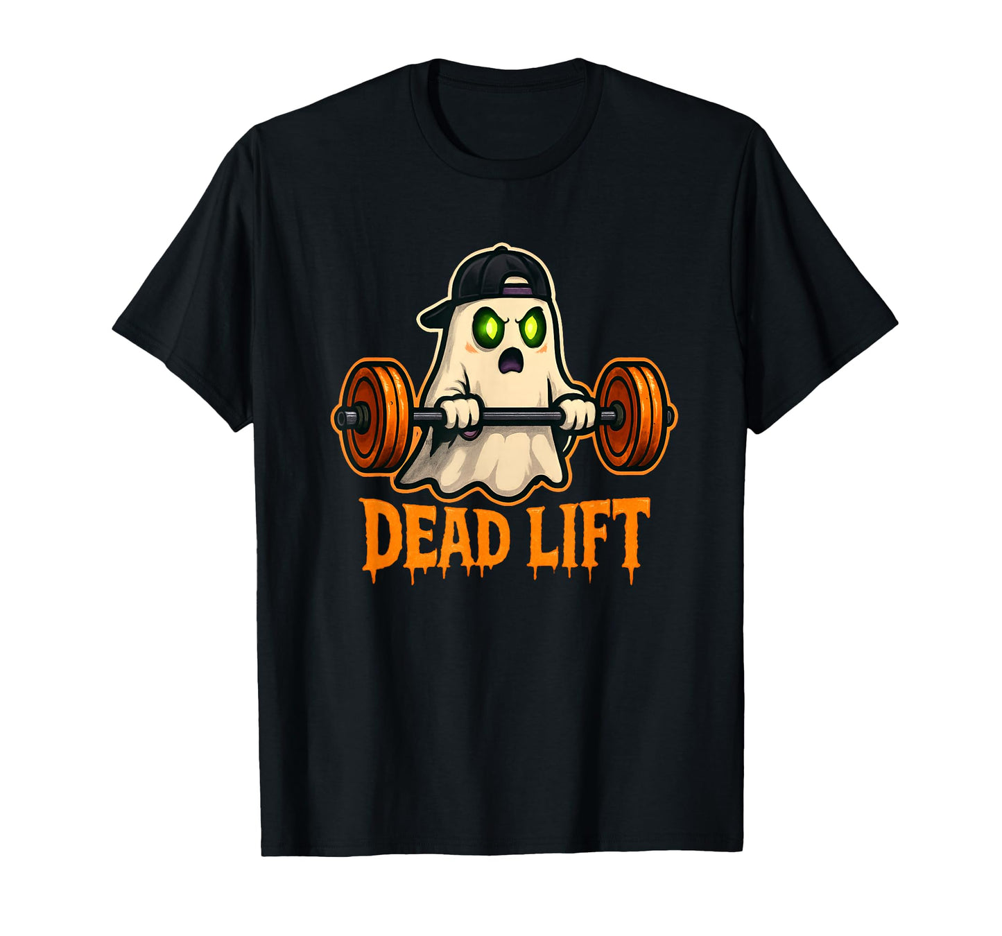 Dead Lift Funny Ghost Gym Halloween Weightlifting Pocket T-Shirt