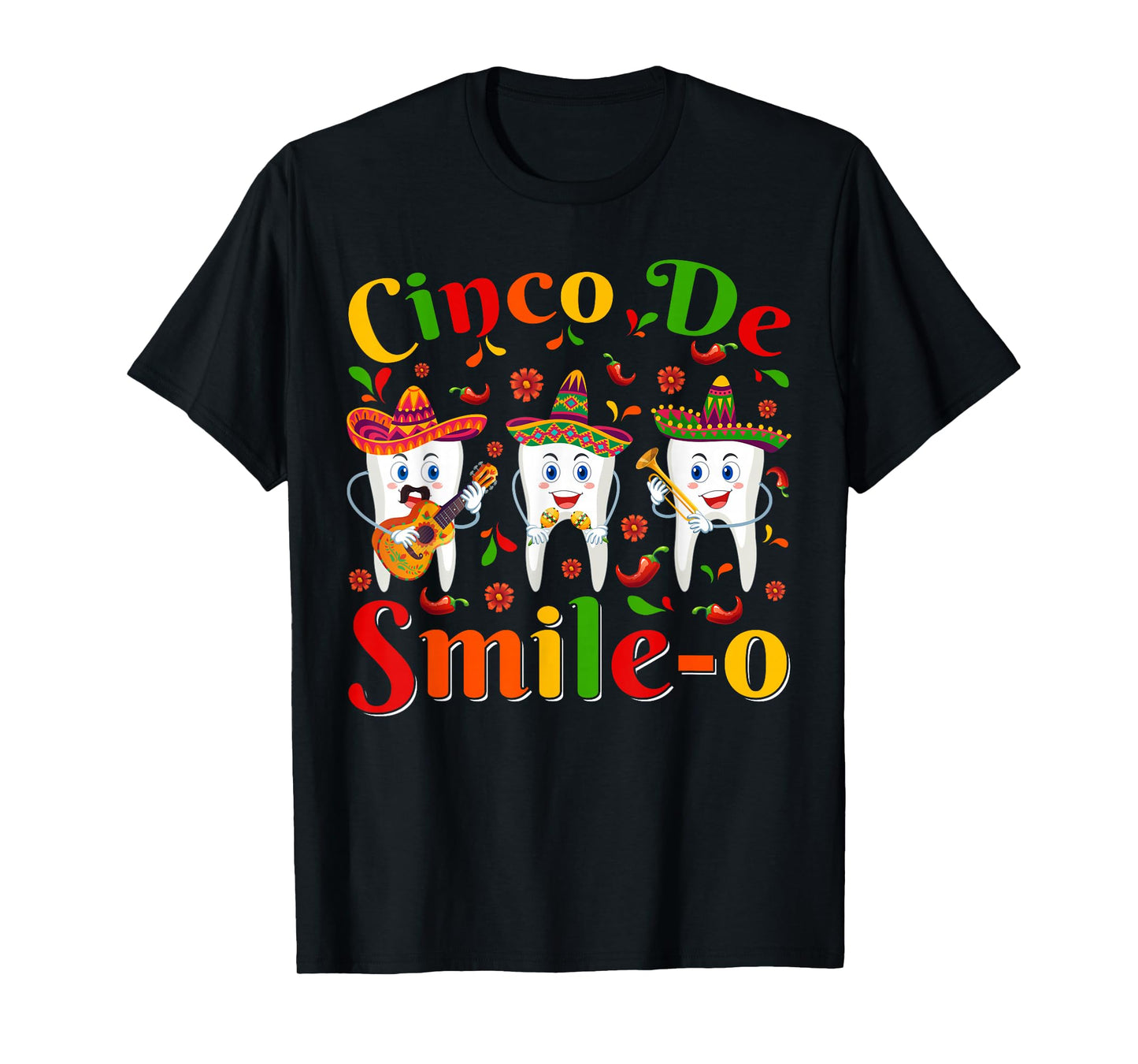 Funn Cinco De Smile-O Sombrero Teeth Cinco De Mayo Women Men T-Shirt