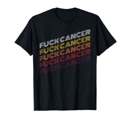 Fuck Cancer Vintage Retro Breast Cancer Awareness Gift T-Shirt