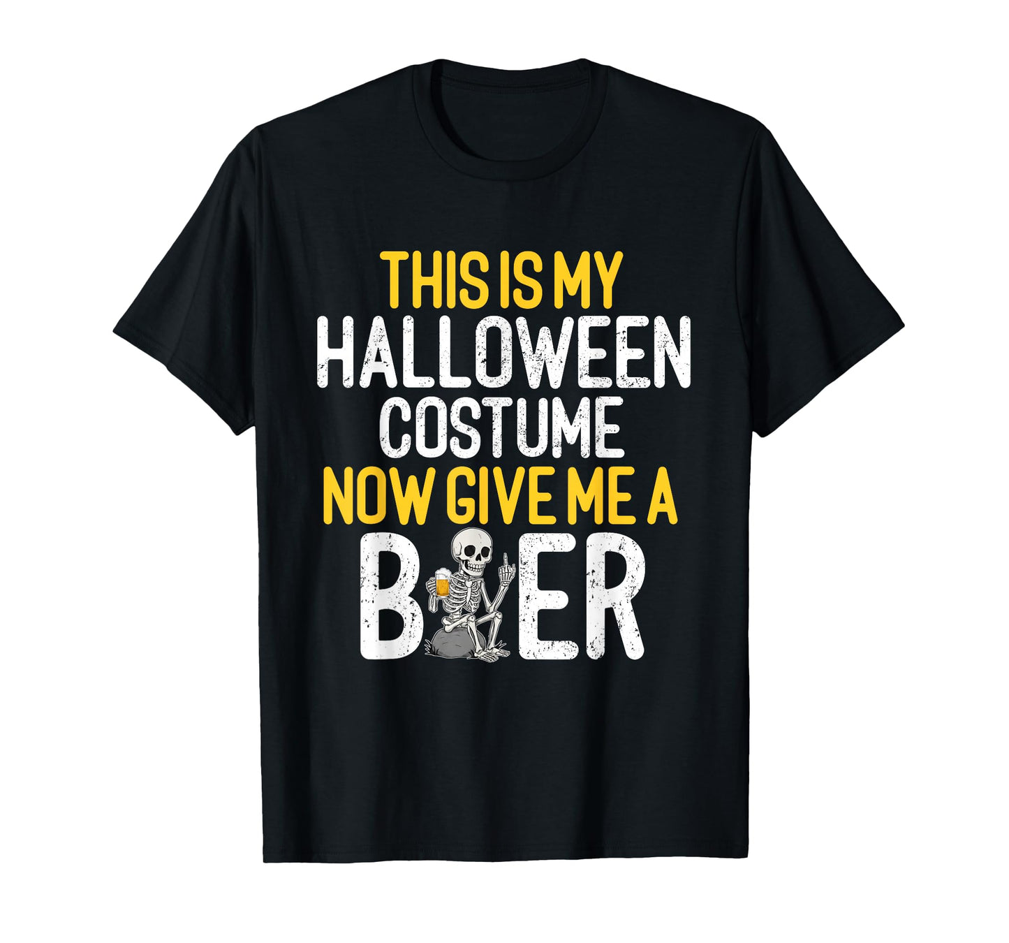 This is My Costume Beer Lover Skeleton Drinking Halloween T-Shirt