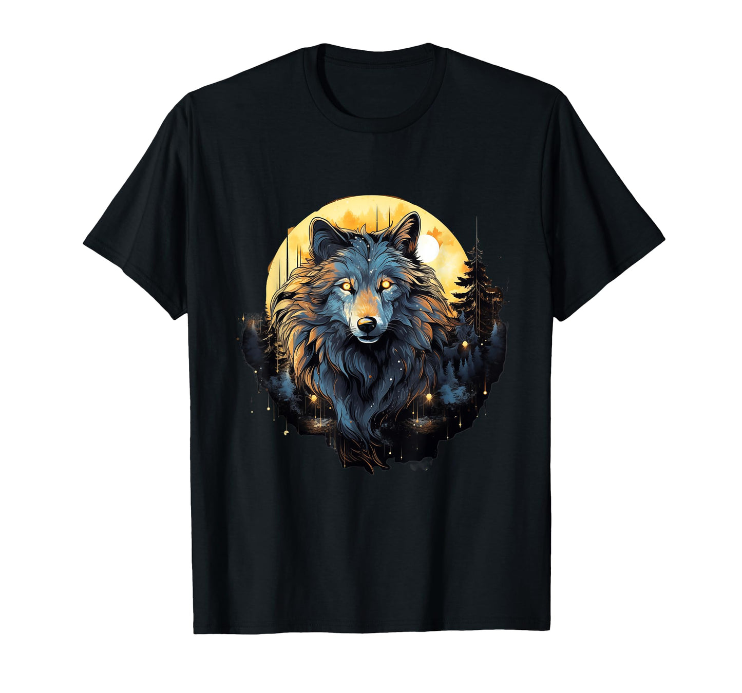 Moonlit Howls: Aesthetic Wolf for Men and Women T-Shirt