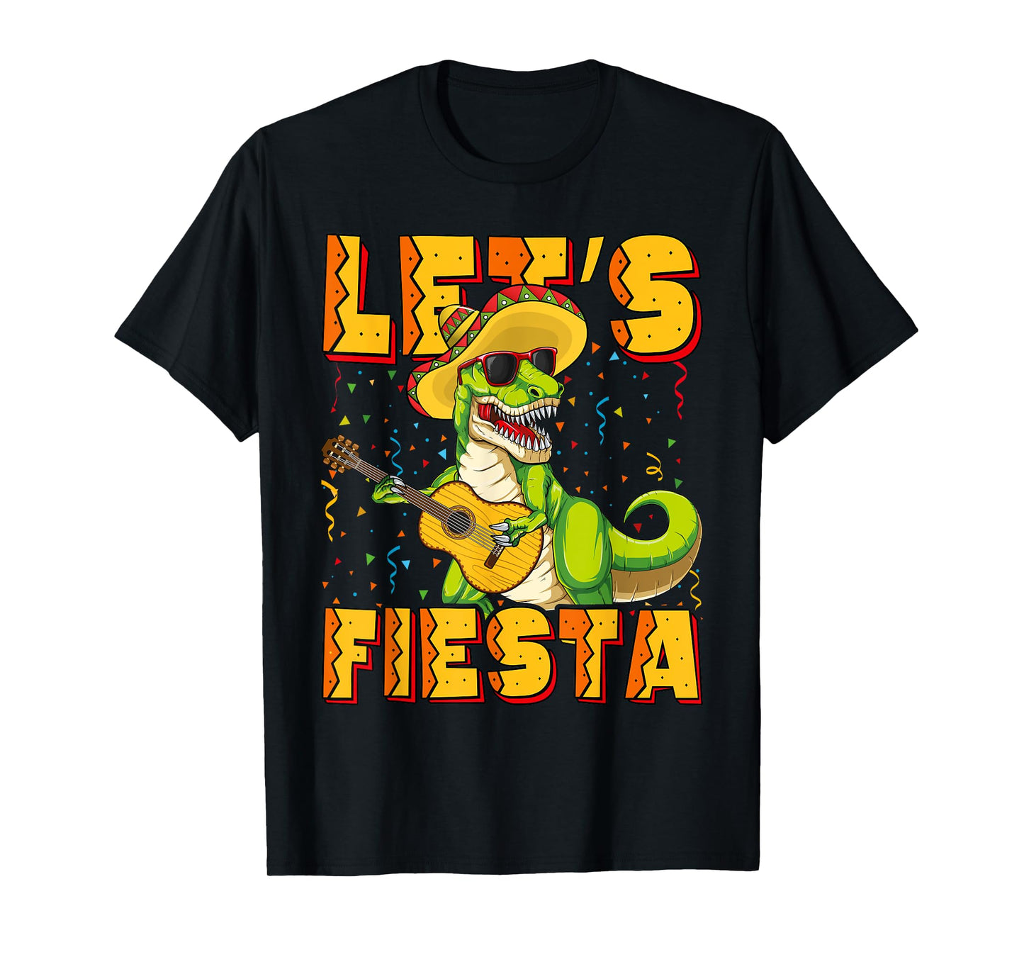 T Rex Cinco de Mayo Shirt Kids Boys Dinosaur Let's Fiesta T-Shirt