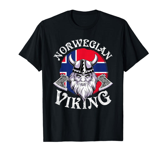 Cool Norwegian Viking Funny Norway Flag Vikings Lover Gift T-Shirt