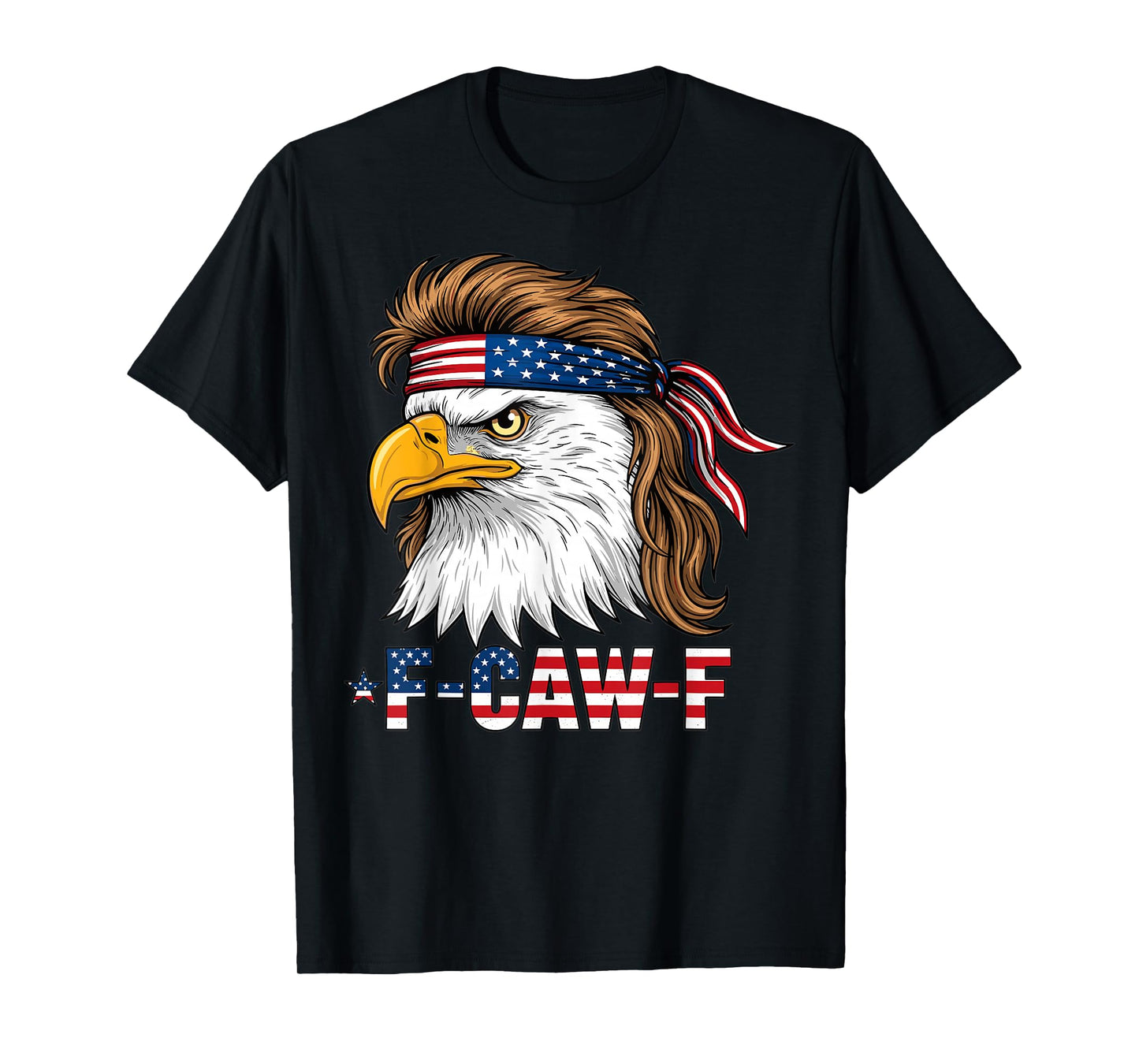 American Bald Eagle F Caw F Bandana Patriotic Design T-Shirt