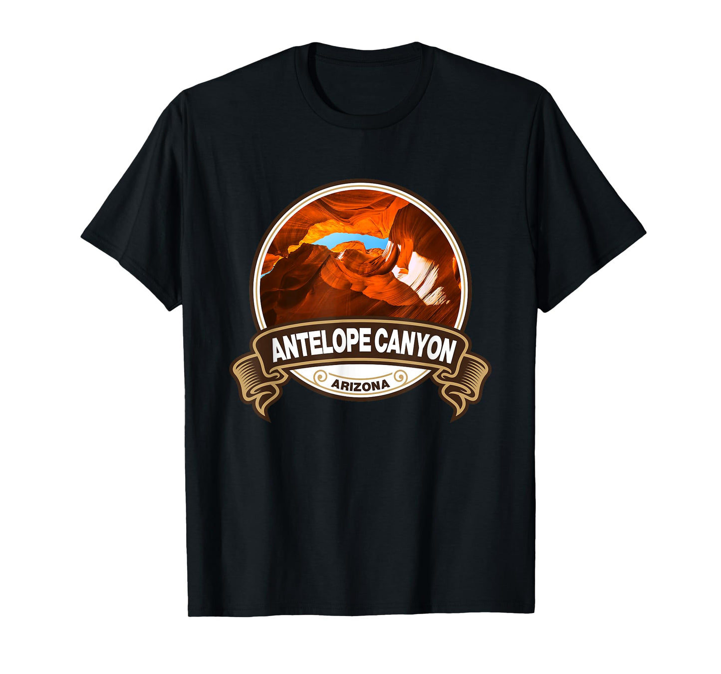 Antelope Canyon Arizona Landmark Badge Vintage T-Shirt
