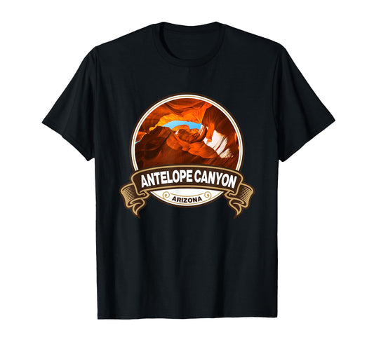 Antelope Canyon Arizona Landmark Badge Vintage T-Shirt