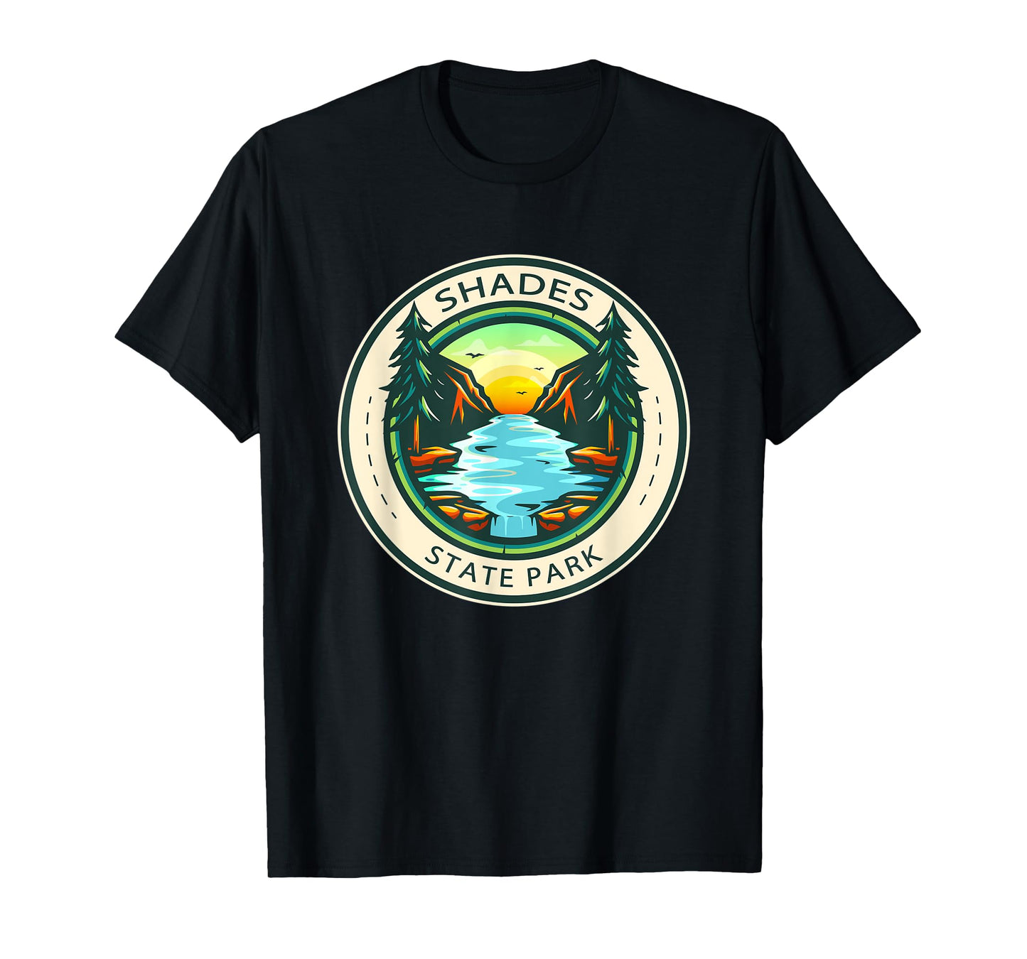 Shades State Park Indiana Badge Vintage T-Shirt