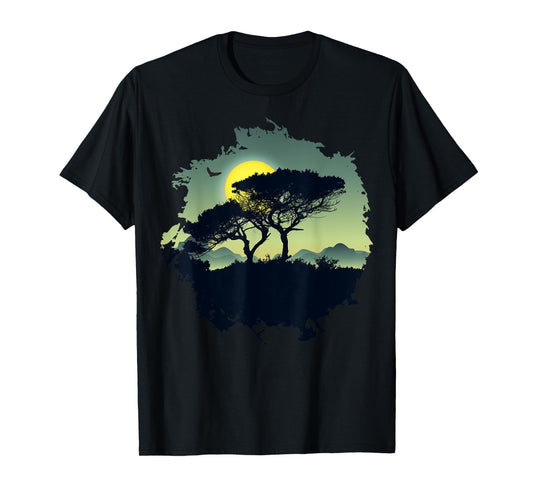 Beautiful Mountain, Nature Trees and Forest T-Shirt