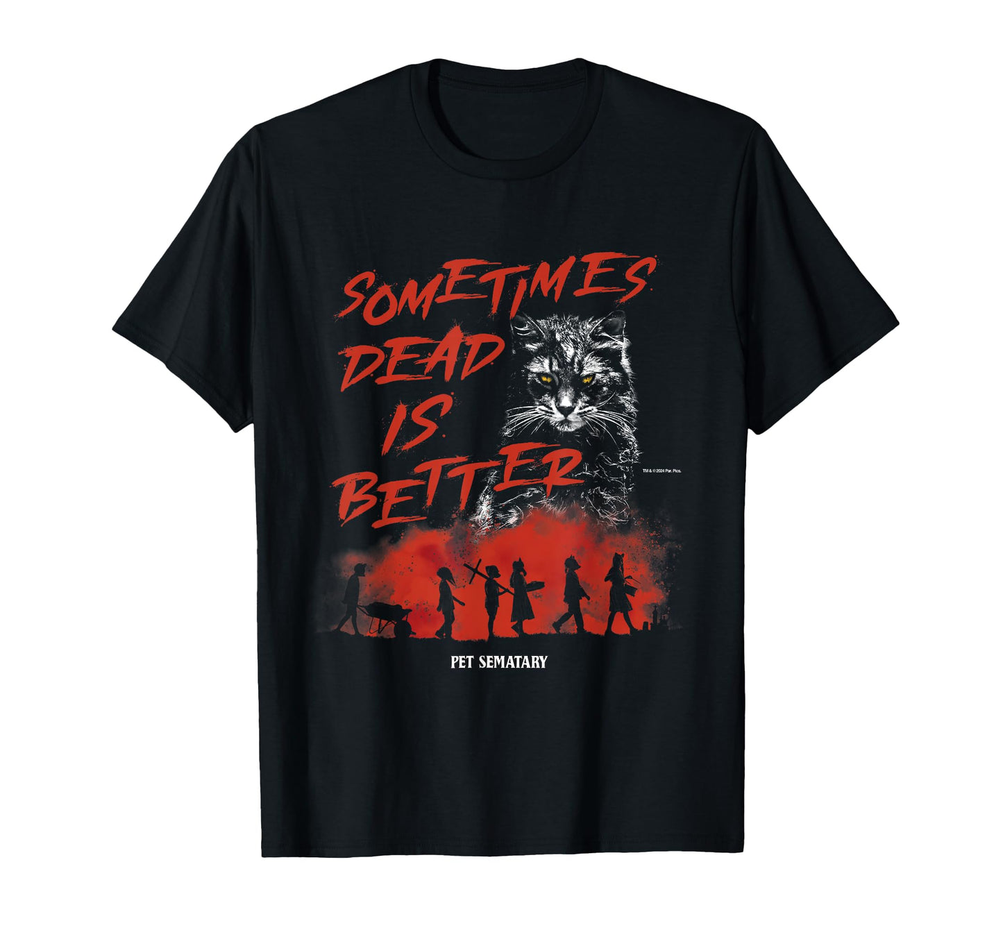 Pet Sematary Halloween Sometimes Dead is Better Cat Design T-Shirt
