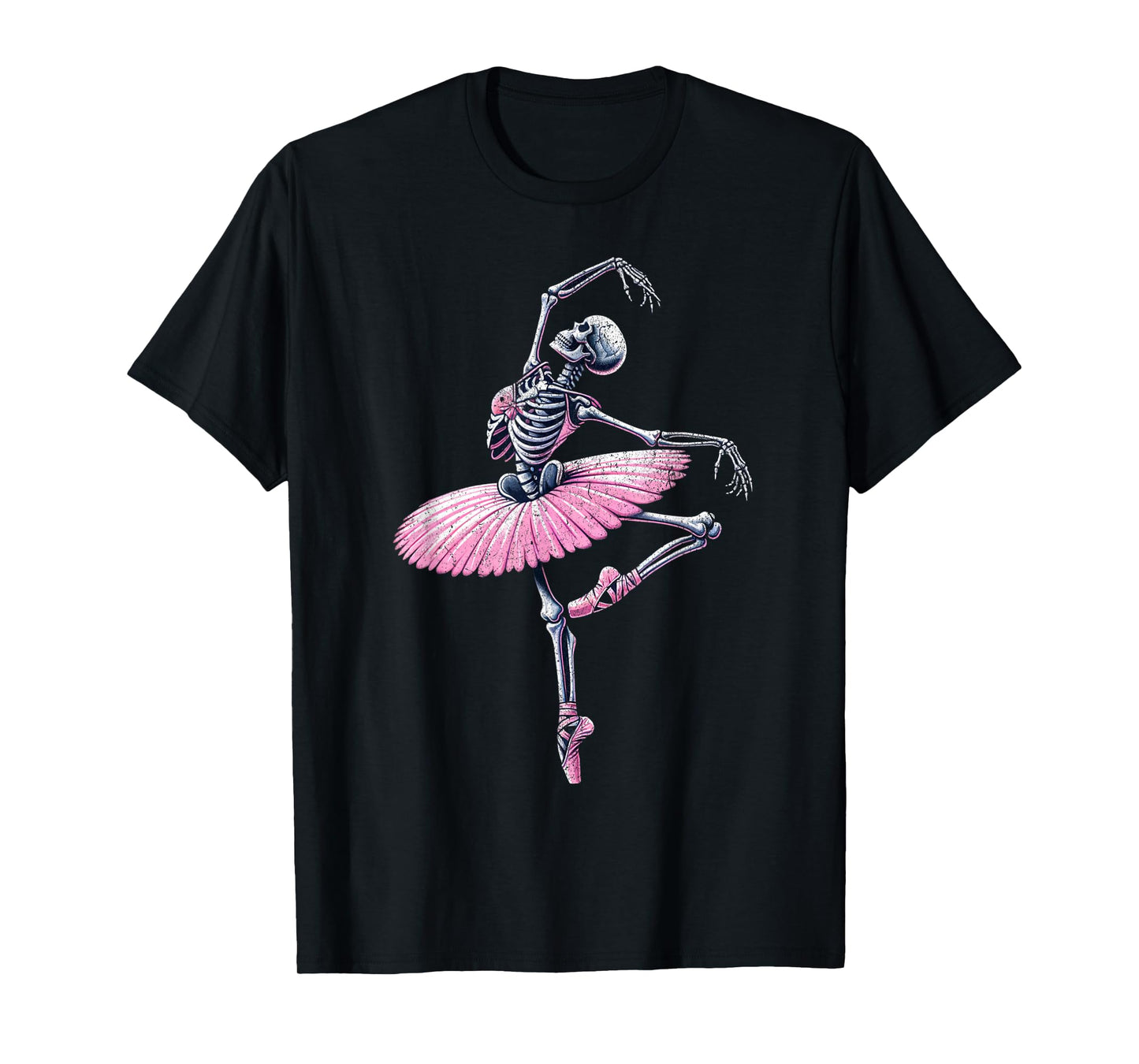 Ballerina Ballet Dance Halloween Dancing Skeleton Women Girl T-Shirt