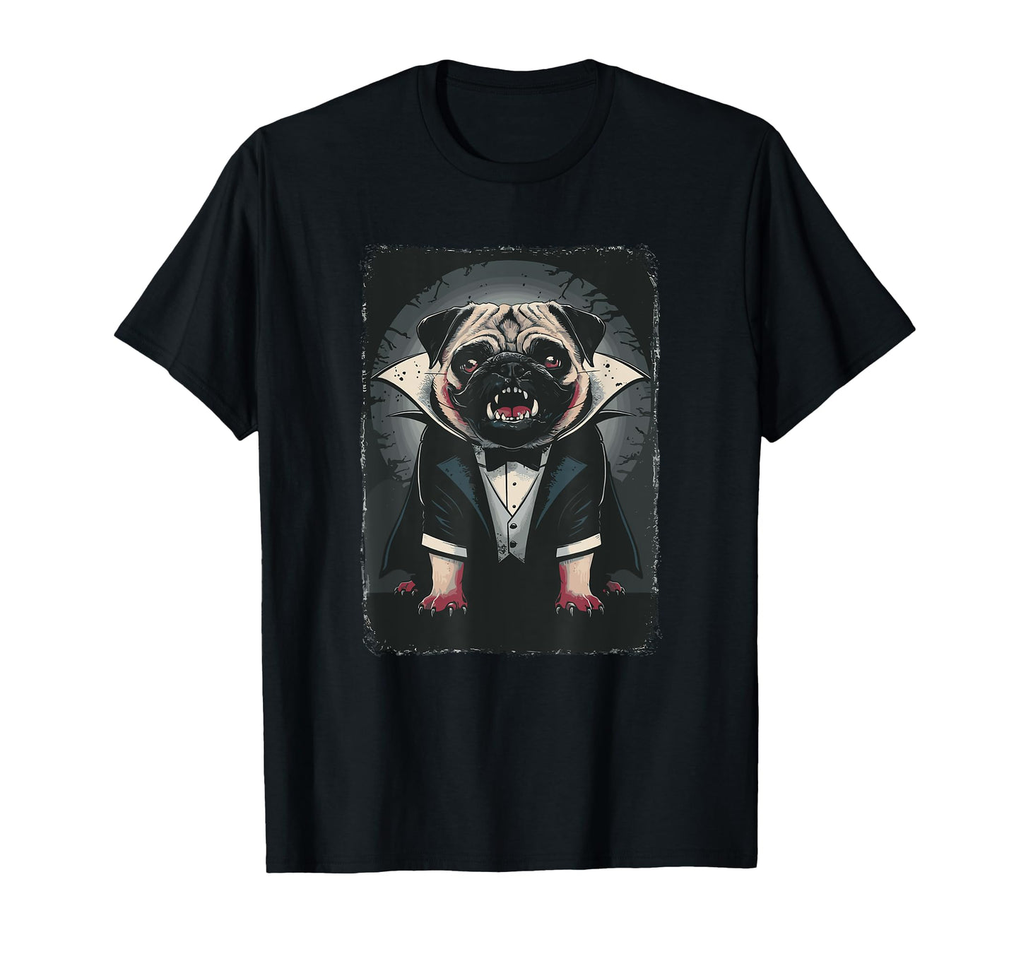 Halloween Vampire Pug Pugs T-Shirt