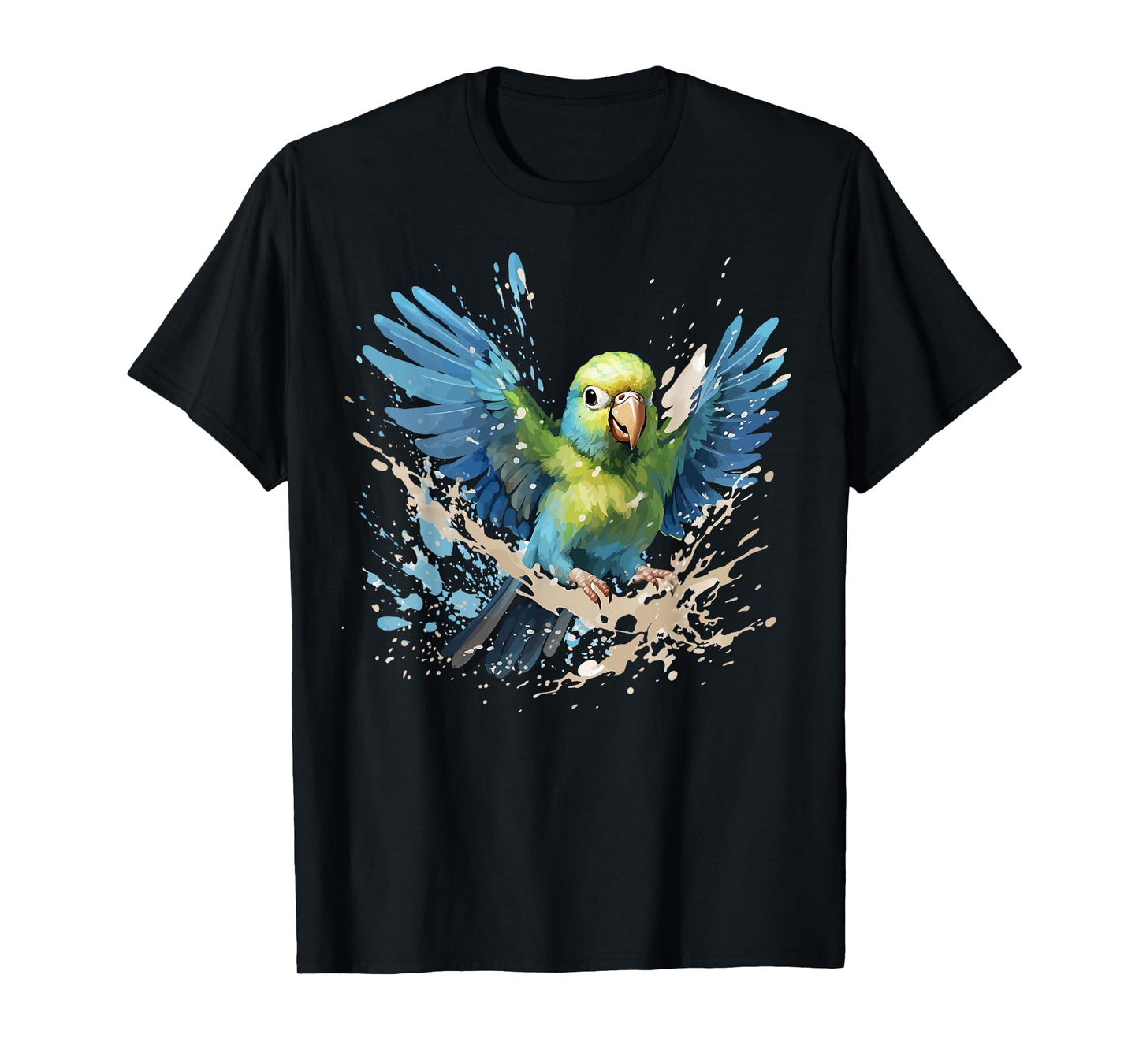Colorful Splash Art Pacific Parrotlet Parrot Lover T-Shirt