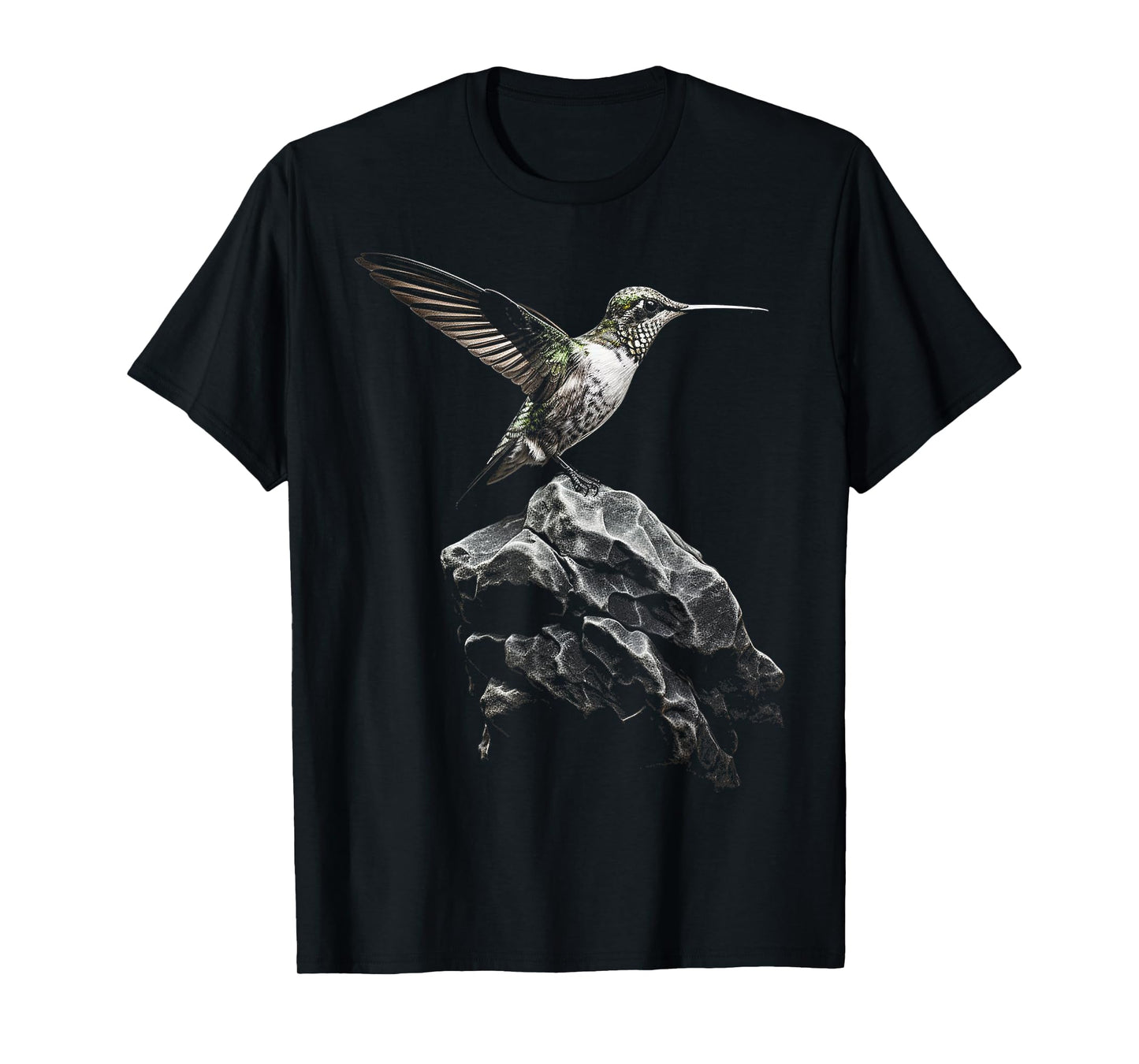 Hummingbird Art Stones Animal Portrait Bird Hummindgbird T-Shirt