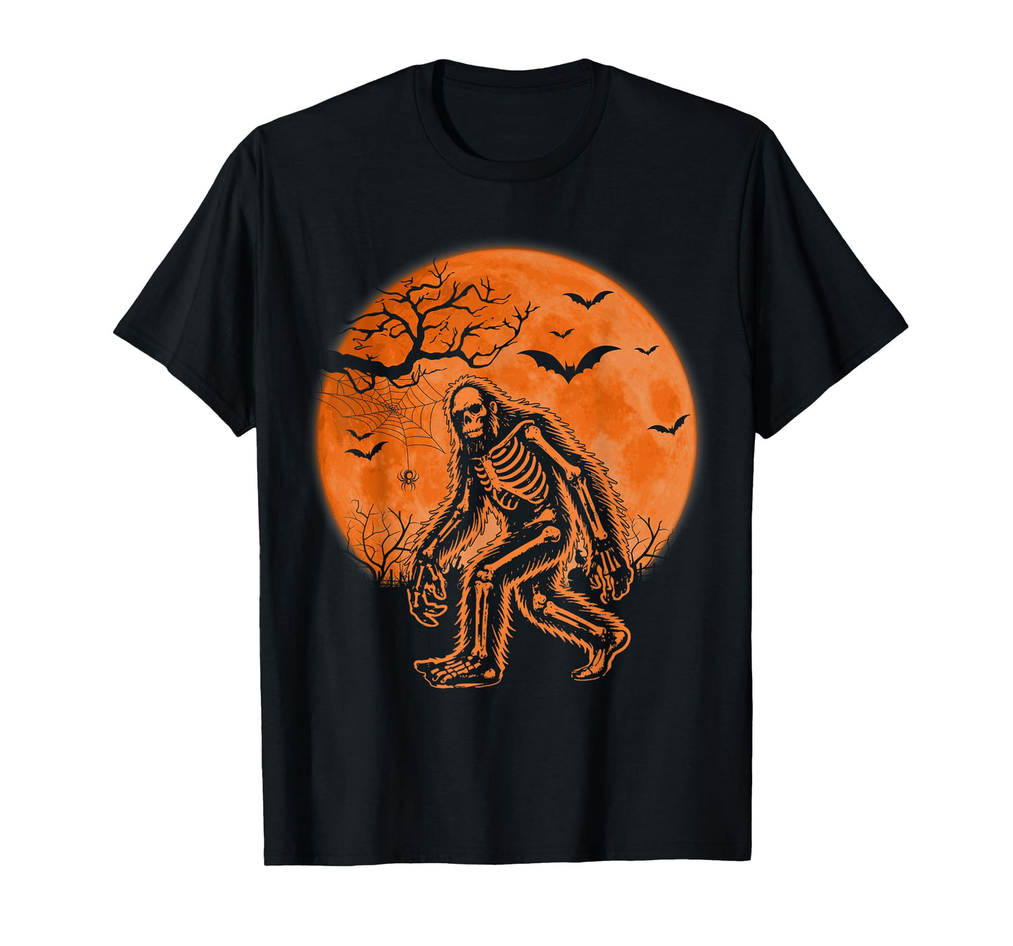 Halloween Skeleton Bigfoot Scary Monster Present T-Shirt