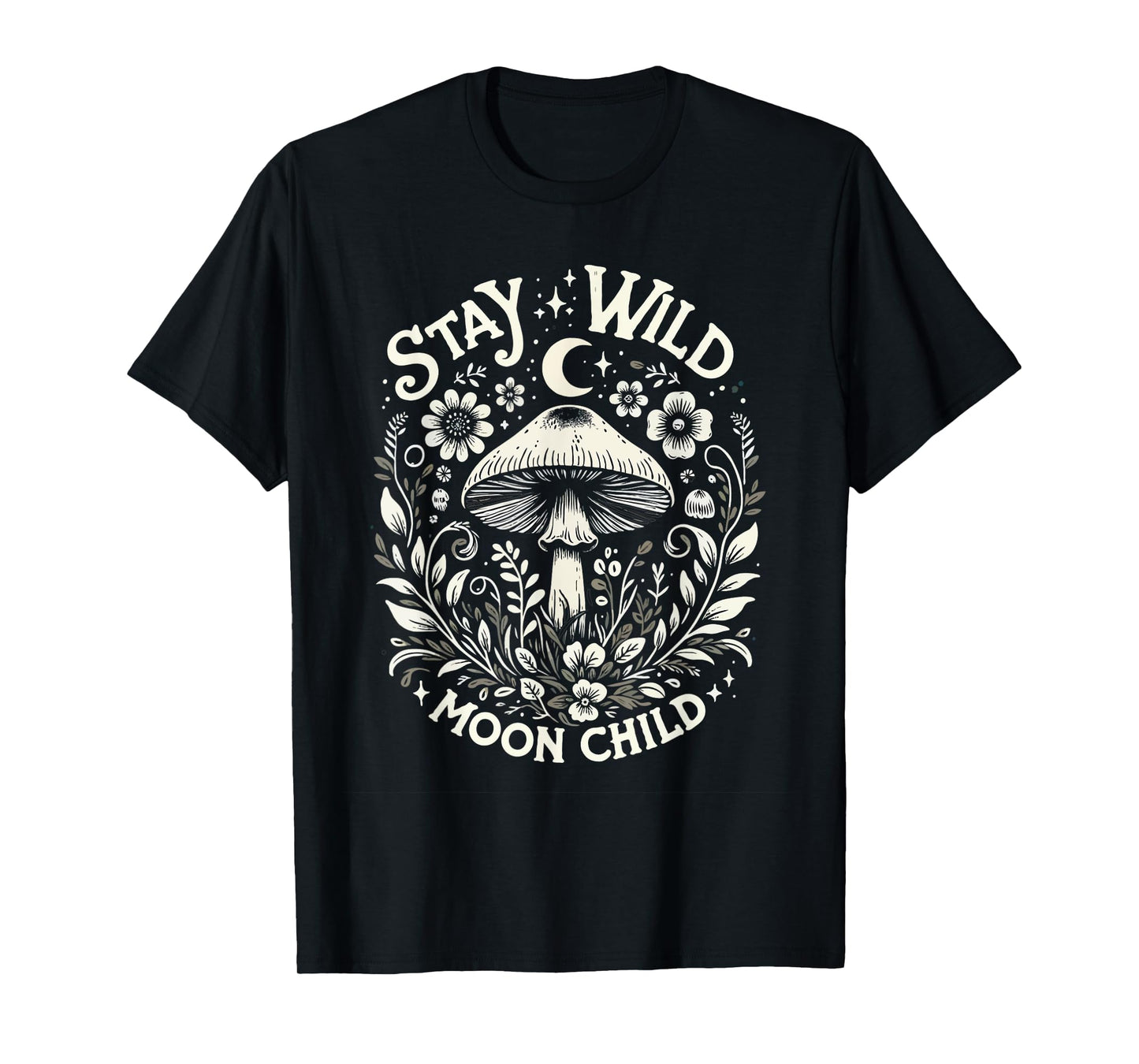 Mystical Mushroom Nature Lover Graphic T-Shirt