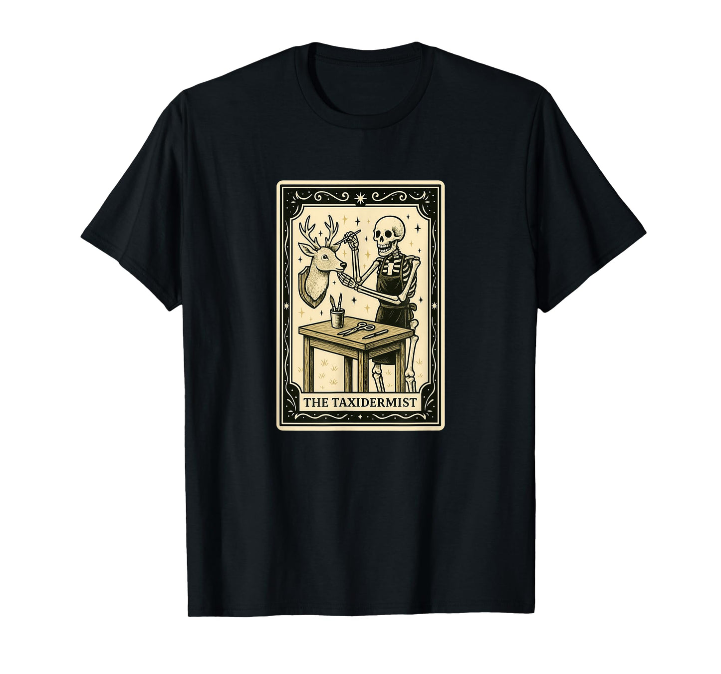 The Taxidermist Tarot Card Halloween Spooky Gothic Taxidermy T-Shirt
