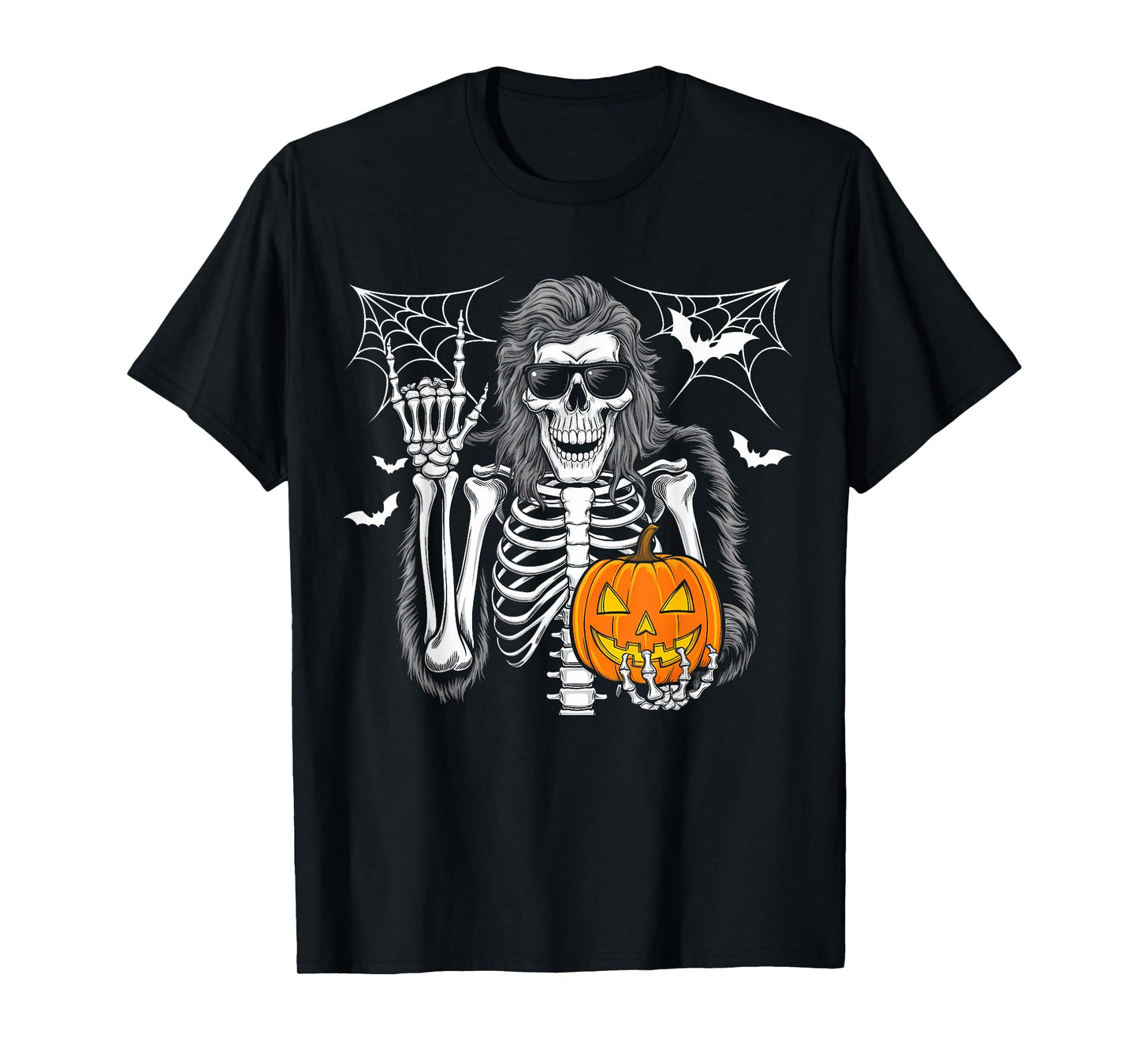 Spooky Bigfoot Jack O Lantern Skeleton Funny Halloween Men T-Shirt