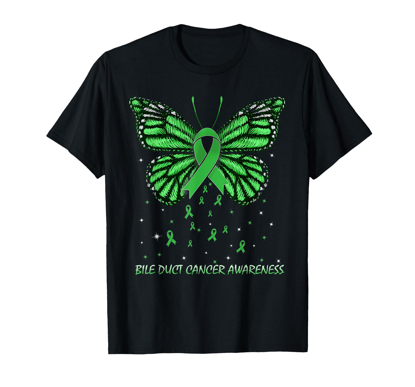Bile Duct Cancer Awareness Butterfly T-Shirt