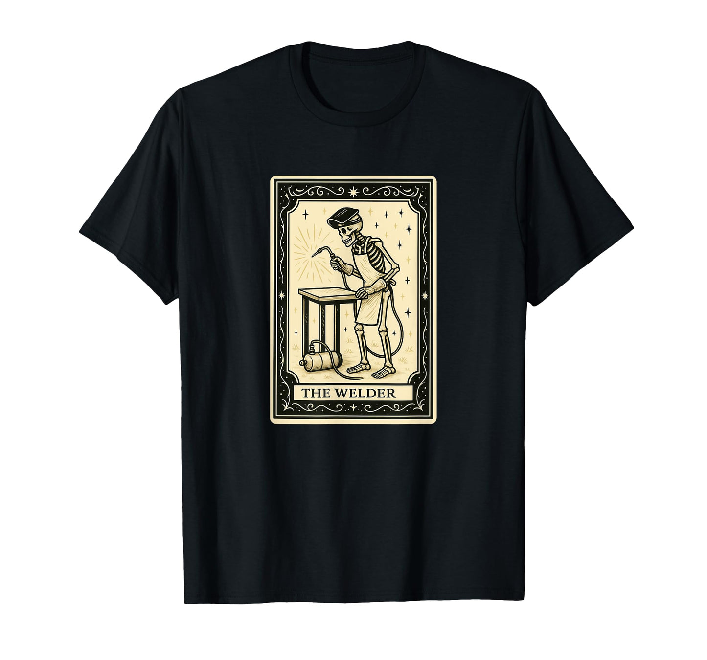 Welder Weld Welding Tarot Card - Halloween Spooky Gothic T-Shirt