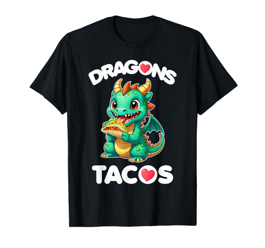 Dragons Love Tacos Cute Cinco De Mayo Mexican Food Kids Boys T-Shirt