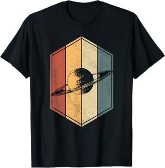 Science Astronomy Gifts Vintage Planet Saturn Solar System T-Shirt