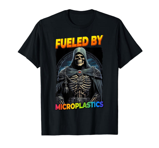Fueled By Microplastics Cringe Skeleton T-Shirt