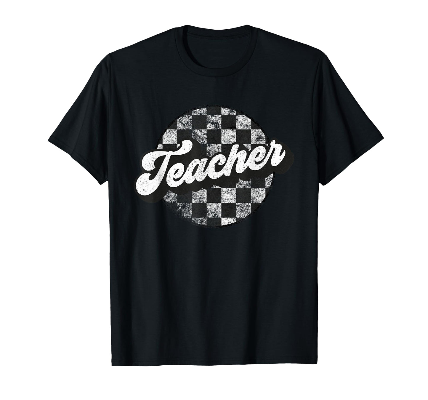 Teacher Appreciation Checkered Funny Retro Matching Vintage T-Shirt